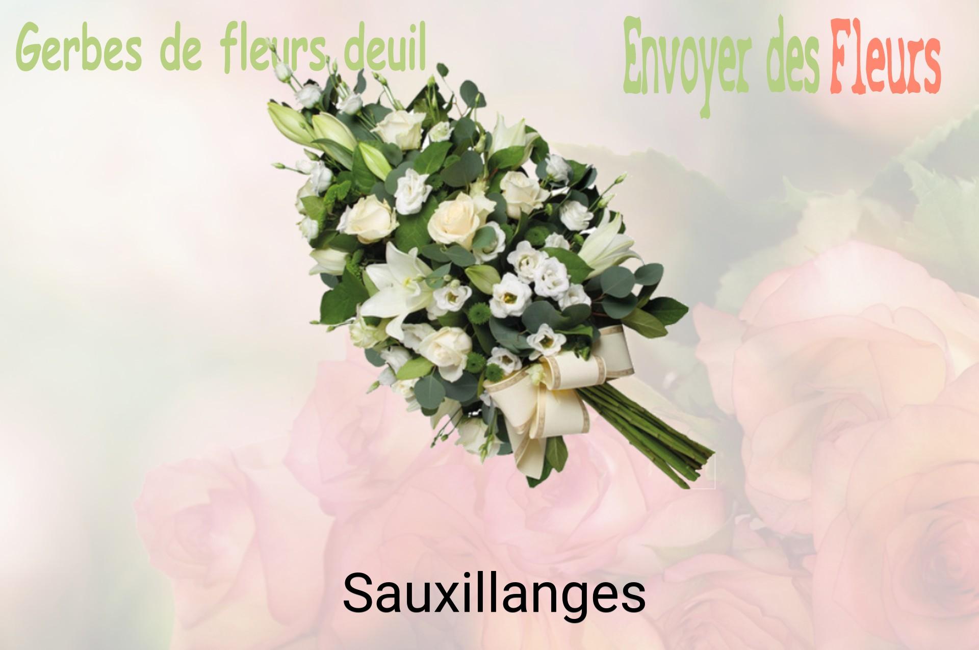 Gerbe de fleurs de deuil livrée à Sauxillanges